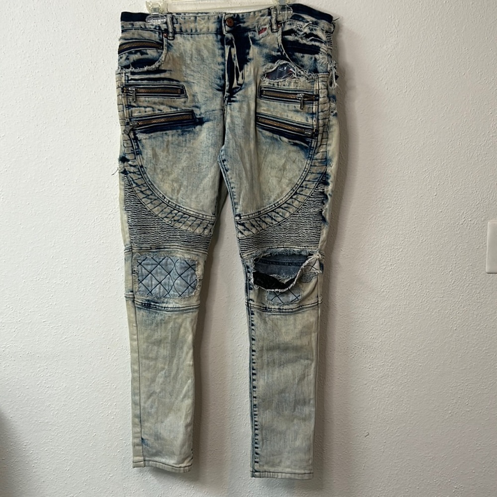 RockStar Distressed Blue Jeans for Men